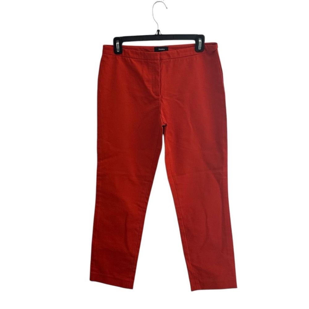 Theory Classic Skinny Pant in Double Stretch Cotton Fire Opal Size 4